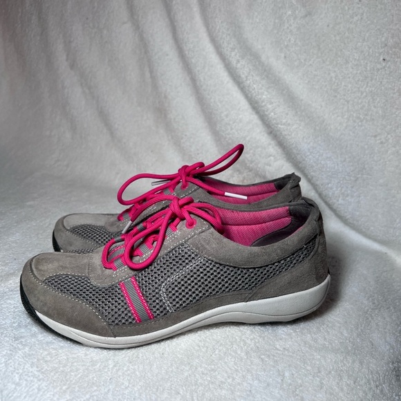 Dansko Gray and Pink Sneakers Lightweight Breathable Design - Picture 1 of 9
